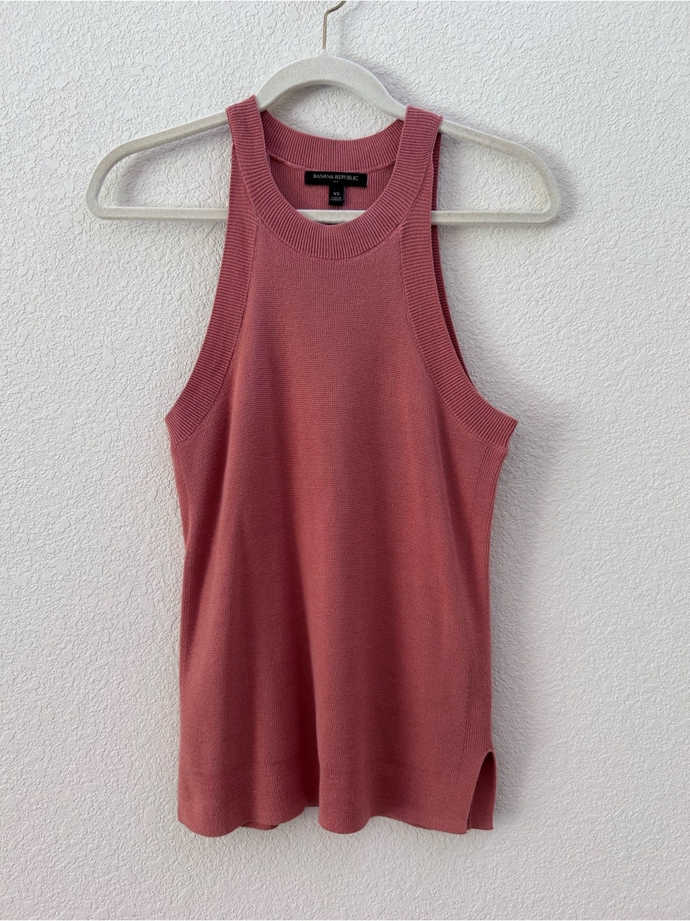 Banana Republic Factory Terracotta Pink Knit Sleeveless Top Size XS